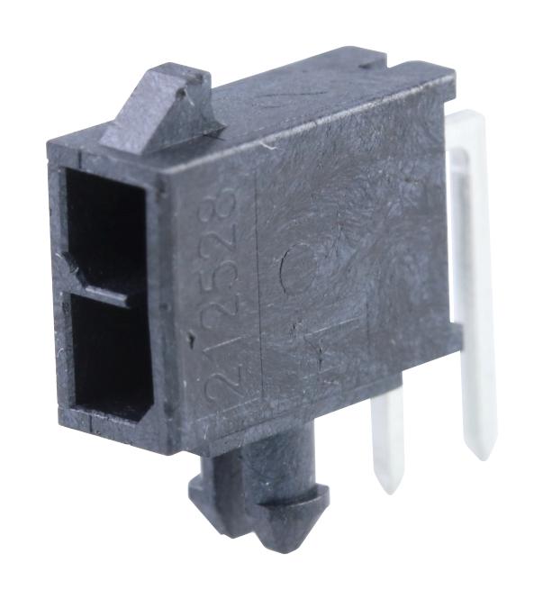 MOLEX 212528-0201 Pin Header, Power, Wire-to-Board, 3 mm, 2 Rows, 2 Contacts, Through Hole Right Angle