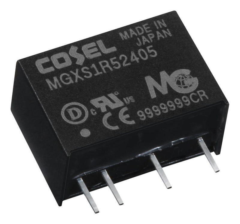COSEL MGXS1R52412 Isolated Through Hole DC/DC Converter, ITE, SIP, 10:1, 1.56 W, 1 Output, 12 V