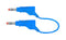 STAUBLI 66.9407-050-23 Banana Test Lead, 4mm Stackable Banana Plug, 4mm Stackable Banana Plug, 19.6 ", 500 mm, Blue XZG425
