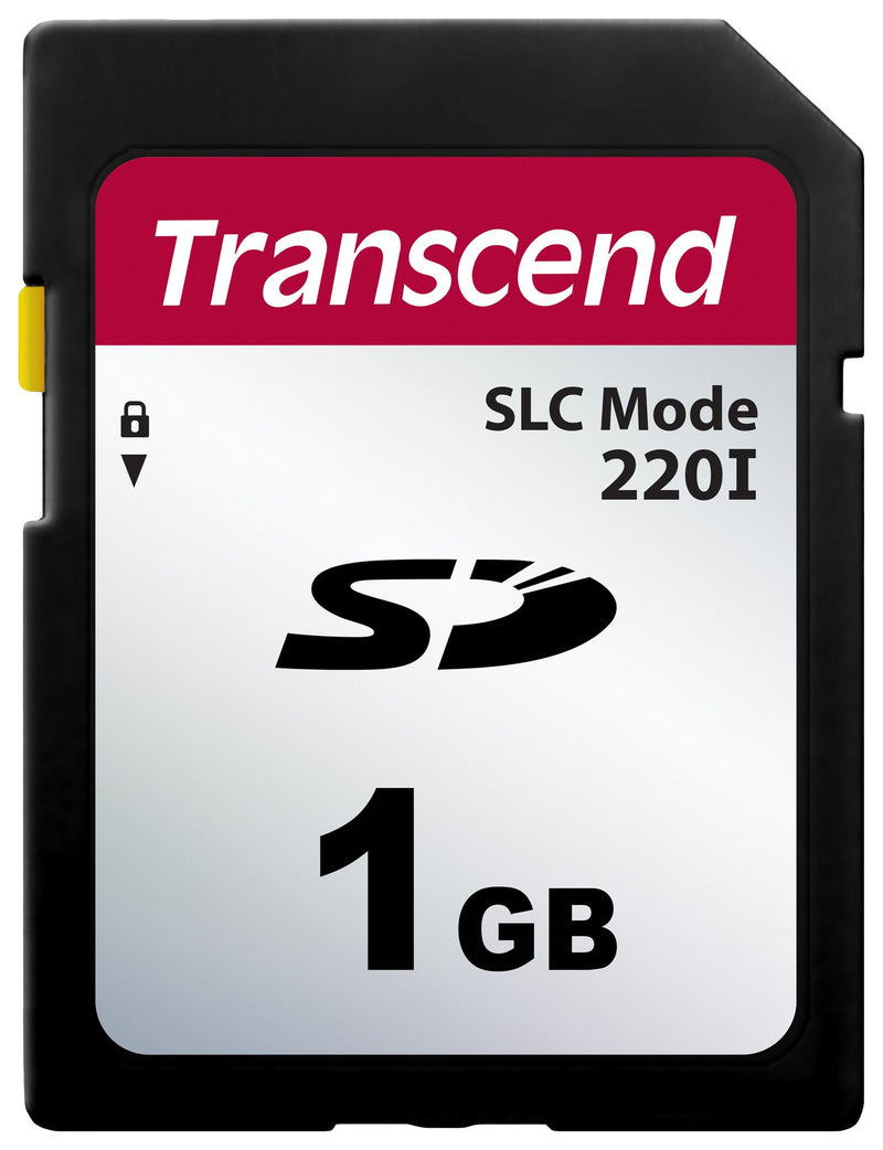 TRANSCEND TS1GSDC220I Flash Memory Card, SD Card, 1 GB, -40 &deg;C, 85 &deg;C