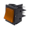 MULTICOMP PRO MPB418C1H000000 Rocker Switch, DPST-NO, Non Illuminated, Panel, Snap-In, Amber