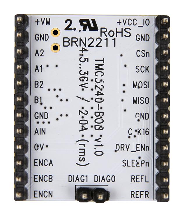 TRINAMIC / ANALOG DEVICES TMC5240-BOB Breakout Board, TMC5240AUU+, Stepper Motor Controller/Driver