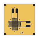 OMEGA SGD-2/350-XY41 Strain Gauge, 350 ohm, 1.1 mm, 2 mm, Solder Pads, 30000 &micro;m, 2-Element Corner Tee Stacked Rosette