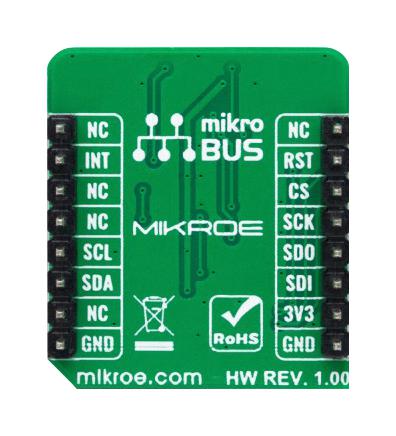 MIKROELEKTRONIKA MIKROE-5921 Add-On Board, Barometer 13 Click, 12C, SPI Interface, MikroE mikroBUS Compatible Development Board