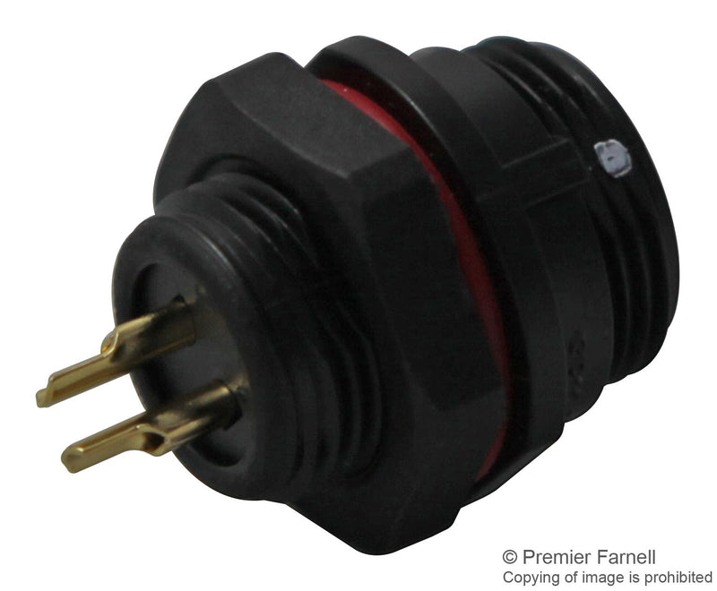 CLIFF ELECTRONIC COMPONENTS FM686802 Circular Connector, Circular Industrial, Cliffcon 68 Series, Panel Mount Receptacle, 2 Contacts