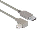 L-COM CAA-90RB-03M CAA-90RB-03M USB Cable Type A Plug to 90&deg; B 300 mm 11.8 " Grey New