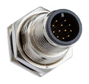 AMPHENOL LTW M12A-04PMMS-SF8002 Sensor Connector, M12, Male, 4 Positions, Solder Pin, Straight Panel Mount