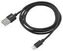 ANSMANN 1700-0078 USB Cable, Type A Plug to Lightning Connector, 1.2 m, 3.9 ft, Black Lightning 1.2m