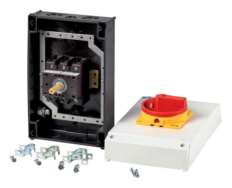 EATON MOELLER P3-63/I4/MBS/SVB Switch Disconnector, Main, 3 Pole, 690 V, 63 A, IP65, NEMA 12, Screw, Surface Mount