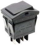 E-SWITCH RB541A1100 Rocker Switch, IP67, On-Off, DPST, Non Illuminated, Panel, Snap-In, Black, RB5 Series