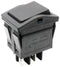 E-SWITCH RB541A1100 Rocker Switch, IP67, On-Off, DPST, Non Illuminated, Panel, Snap-In, Black, RB5 Series