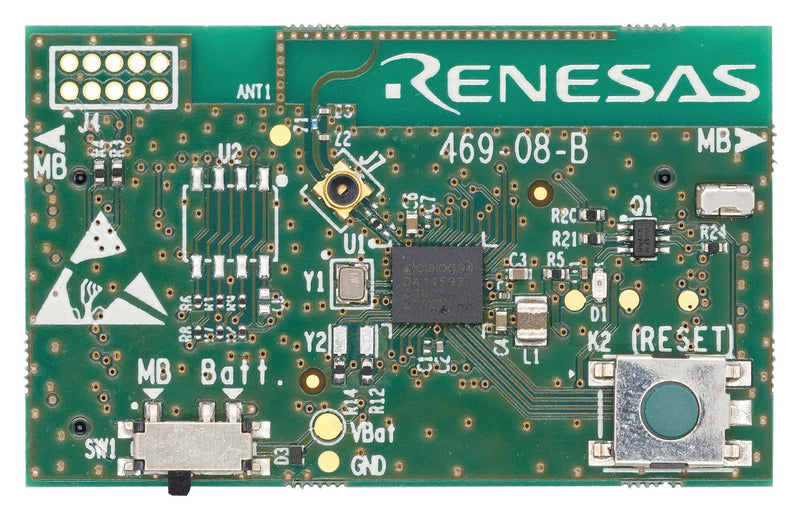 RENESAS DA14592-016FDB-P Daughterboard, DA14592, ARM Cortex-M33F, ARM Cortex-M0+, SmartBond Bluetooth Low Energy 5.2 SOC