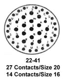 ITT CANNON KPT00F22-41PW Circular Connector, KPT Series, MIL-DTL-26482 Series I, Wall Mount Receptacle, 41 Contacts