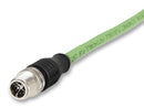 METZ CONNECT 142M2X10020 Sensor Cable, Ethernet, M12 Plug, Free End, 8 Positions, 2 m, 6.6 ft