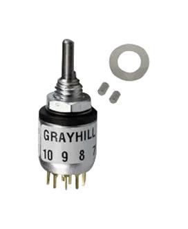 GRAYHILL 56DP30-01-1-AJN Rotary Switch, 12 Position, 1 Pole, 30 &deg;, 200 mA, 115 V, 56 Series