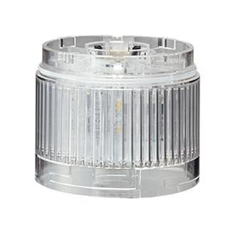 PATLITE LR6-E-C LED Unit, White, 24VDC, IP65, NEMA 4X, NEMA 13, 50mm H, 60mm Lens, LR Series