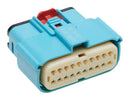 MOLEX 300361-0011 Automotive Connector Housing, Light Blue, MX150 300361 Series, Receptacle, 20 Ways