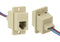L-COM ECJ5046-IV Ethernet Cable, Cat3, RJ12 Jack to Free End, Ivory, 250 mm, 10 "