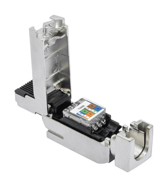 MULTICOMP PRO MP013684 Modular Connector, RJ45 Plug, 1 x 1 (Port), 8P8C, Cat6a, IP20, Cable Mount