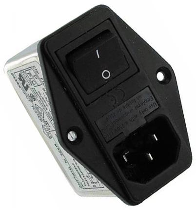 QUALTEK ELECTRONICS 880-06/003 EMI/RFI POWER LINE FILTER, 6A 0.4mA