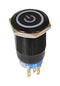 MULTICOMP PRO MPPK-19M13FQW4AS-ABTN Vandal Resistant Switch, 24VDC LED, 19 mm, SPDT, Momentary, Round Flat, Natural