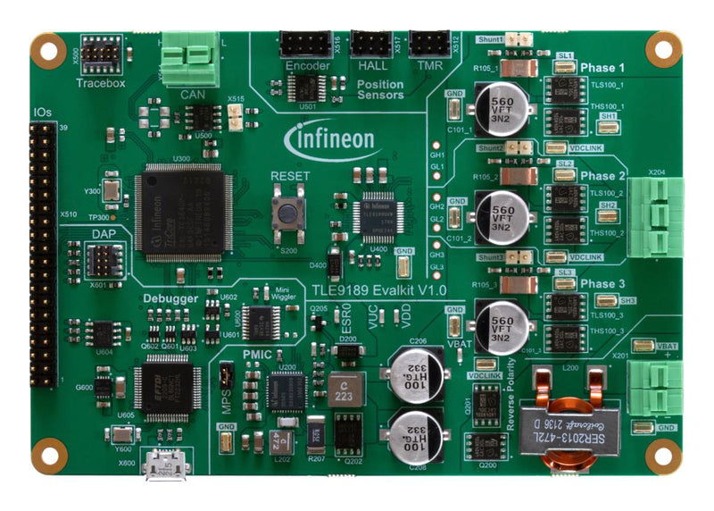 INFINEON EVALKITTLE9189QVWTOBO1 Evaluation Kit, TLE9189QVW, 3 Phase BLDC Motor Gate Driver