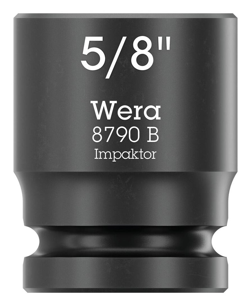 WERA 05005520001 Socket, Hexagonal, Impaktor, 3/8" Drive, 5/8" AF, 30mm L