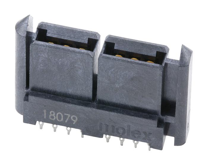 MOLEX 46112-0403 Rectangular Power Connector, 4 Contacts, LPH 46112 Series, PCB Mount, Press Fit, 12 mm