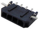 MOLEX 43650-0412 Pin Header, Power, 3 mm, 1 Rows, 4 Contacts, Surface Mount Right Angle, Micro-Fit 3.0 43650