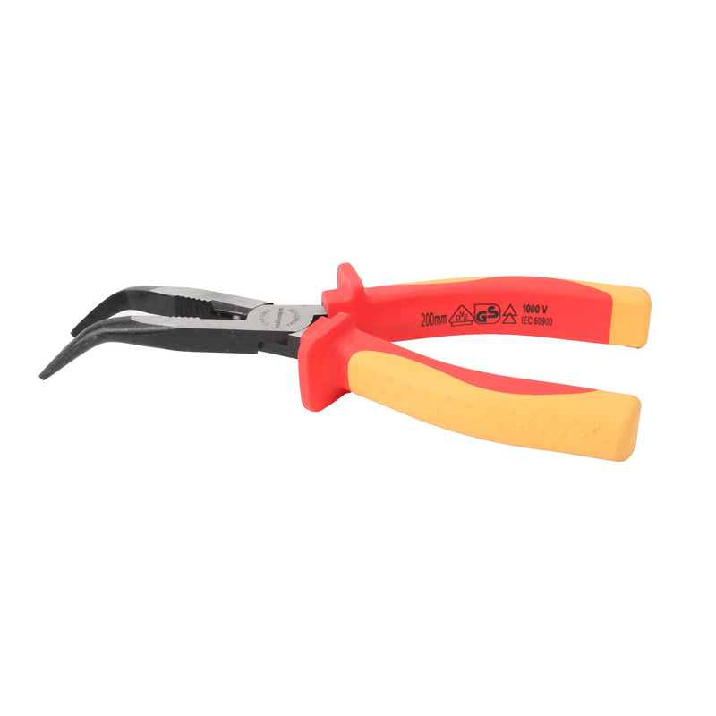 MULTICOMP PRO MP-VDE-BN8 Pliers, Bent Nose, 203.2 mm Length, CRV, Thermoplastic Rubber Handle, 1000V, VDE