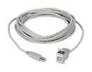 L-COM ECF504-24BBS USB Cable, Type B Plug to Type B Receptacle, 609.6 mm, 24 ft, USB 2.0, Light Grey