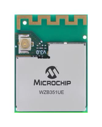 MICROCHIP WBZ351UE-I Transceiver, U.FL Connector, 2 Mbps, 2.5 GHz, -108 dBm, 49 mA, 1.9 to 3.6 V