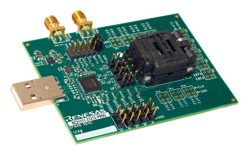 RENESAS RC21211-21212-PROG Programming Board, RC21211/RC21212, Programmer Board, Configuration Software, Board Schematic/BOM