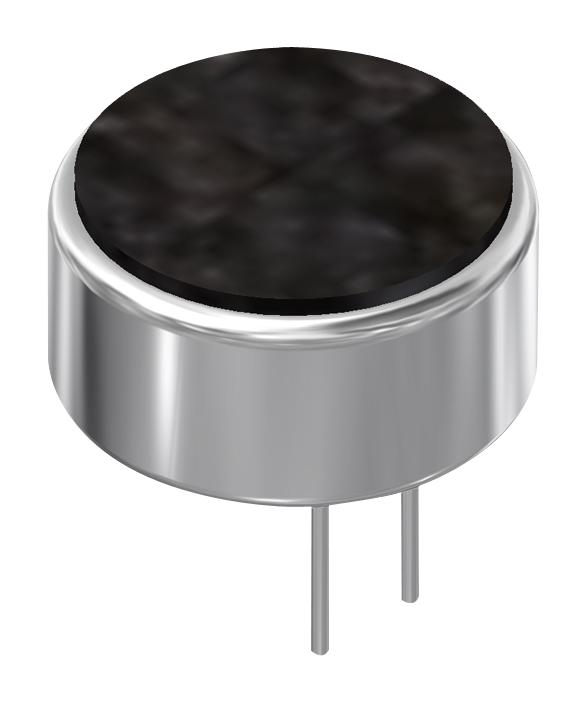 PUI AUDIO POM-2738P-C33-R Microphone, Omnidirectional, 50 Hz to 16 kHz, 2 VDC to 10 VDC, 2.2 kohm, -38 dB, 500 &micro;A