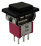 MULTICOMP PRO MP-PB8-BE222QE-1 Pushbutton Switch, DPDT, On-(Off), Square, Black