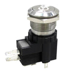 MULTICOMP PRO MPW19-A0F1L112-A3ZA Vandal Resistant Switch, 12 V LED, MP Vandal Resistant Switches Latching, 19 mm, SPDT, Latching