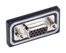 L-COM WPSDH15S D Sub Connector, Standard, Receptacle, WPSD Series, 15 Contacts, DA, Solder Cup