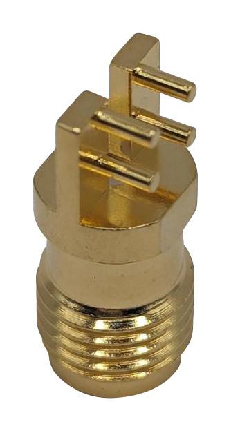MUELLER ELECTRIC BU-1420761821 RF / Coaxial Connector, SMA Coaxial, Right Angle Jack, Board Edge / End Launch, 50 ohm, Brass