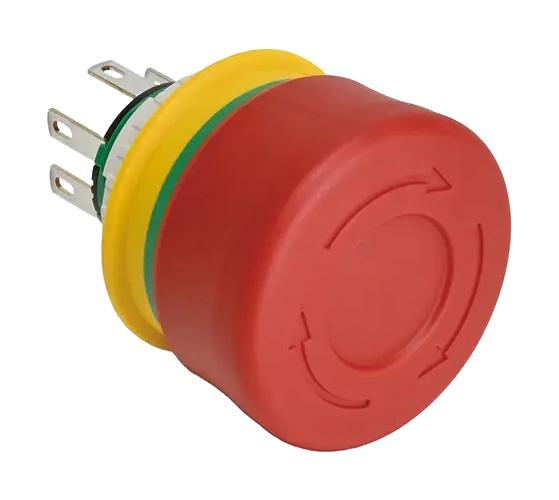 IDEC XA1E-BV3SG12TR. E-STOP SW, SPST-NO, DPST-NC, 3A, 125VAC