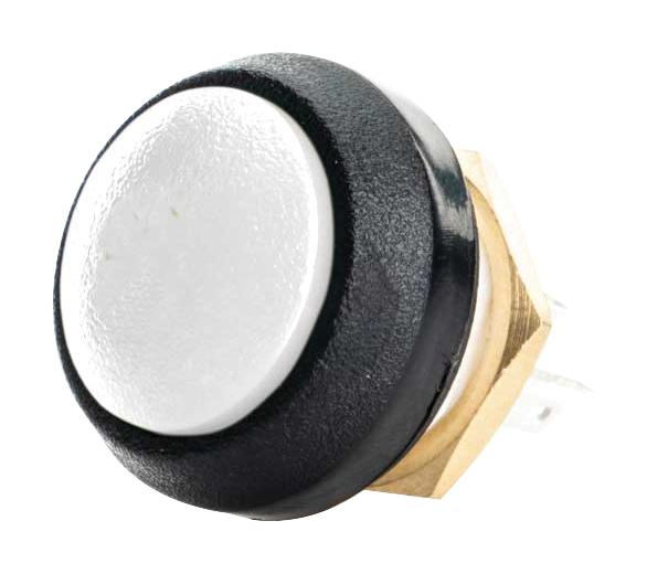 ITW SWITCHES SA12-RB-N-WH-B-N-G Industrial Pushbutton Switch, SA12 Series, 13.58 mm, SPDT-DB, Momentary, Round Domed, White