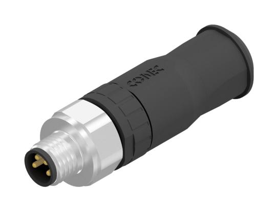AMPHENOL CONEC 42-00011 Sensor Connector, M8, Male, 4 Positions, Screw Pin, Straight Cable Mount