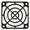 MULTICOMP PRO MCSC60-P10 Fan Finger Guard, Plastic, 60mm Axial Fans, 50 mm, Black