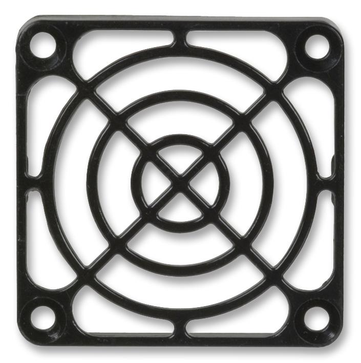 MULTICOMP PRO MCSC60-P10 Fan Finger Guard, Plastic, 60mm Axial Fans, 50 mm, Black