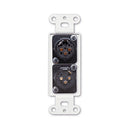 RDL DS-XLR2 Decora Wall Plate with XLR 3-Pin Female & 3-Pin Male Connectors (Stainless Steel)