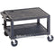 Luxor 16" Tuffy 2-Shelf Utility Cart (16 x 24 x 18", Black)