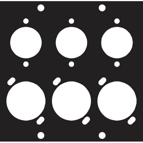 Middle Atlantic Female/Male Combo 6 Punchout Panel