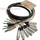 Hosa Technology STX802F 8-Channel 1/4" Phone to 3-Pin XLR Snake Cable - 6.6'