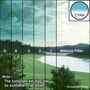 Tiffen 2 x 3" 3 Cyan Hard-Edge Graduated Filter (Horizontal Orientation)