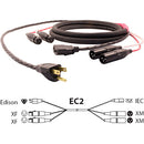 Pro Co Sound EC2 Siamese Twin AC (Edison to IEC) & Audio (2x XLR Female to 2x XLR Male) Combo Cable- 50'