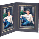 Collector's Gallery Double View Portrait Folder - Classic Style  with Gold Foil Window Border , Model PF5502-57 - for 5 x 7" Prints (Portrait Format) - 25 Folders